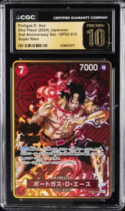 2024 ONE PIECE JPN 2ND ANNIVERSARY SET SUPER RARE PORTGAS D. ACE CGC 10 PRISTINE - Image 1