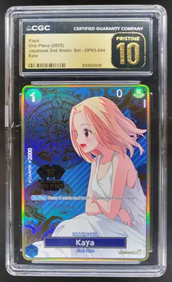 2925 ONE PIECE KAYA JAPANESE 2ND ANNIV RARE OP03-044 CGC 10 PRISTINE RC7 - Image 1