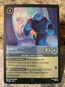 Disney Lorcana Archazia's Island Gantu Experienced Enforcer 199/204 Cold Foil SR - Image 1