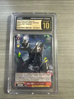 Weiss Schwarz 2023 Disney 100 Lone Pirate Jack Sparrow S104-061SP CGC Pristine10 - Image 1