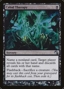 MTG Magic the Gathering Cabal Therapy (12/30) PDS Graveborn LP FOIL - Image 1