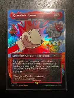 Knuckles's Gloves - The Reaver Cleaver (Rainbow Foil) Secret Lair Drop Foil - Image 1