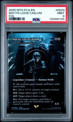 2025 MTG FINAL FANTASY THROUGH THE AGES FOIL #0023 NOCTIS LUCIS CAELUM PSA 9 - Image 1