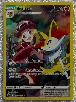 2022 Pokemon BRAIXEN #TG01/TG30 Reverse Holo SWSH12: Silver Tempest - Image 1