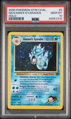 2000 POKEMON GYM CHALLENGE HOLO #5 GIOVANNI'S GYARADOS PSA 10 - Image 1