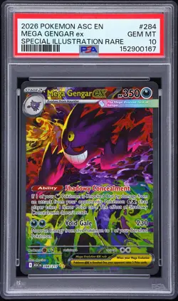 2026 POKEMON ASCENDED HEROES SPECIAL ILLUSTRATION RARE MEGA GENGAR EX PSA 10 - Image 1