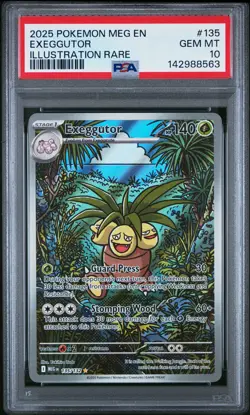 2025 POKEMON MEG EN-MEGA EVOLUTION ILLUSTRATION RARE #135 EXEGGUTOR PSA 10 - Image 1