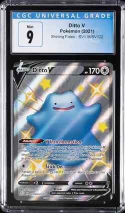 2021 POKEMON SHINING FATES #SV118 DITTO V CGC 9 - Image 1