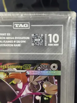 Pokemon TCG Mega Lopunny ex 128/094 Me02: Phantasmal Flames Holo! TAG 10! W/case - Image 4