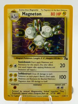 Magneton | Holo Rare | 11/42 | LP Fossil NV Vintage Pokemon 1999 WOTC - Image 1