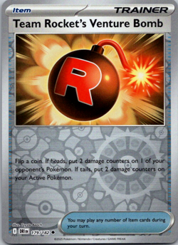 TR's Venture Bomb 179/182 Destined Rivals Reverse Holo Pokemon - Image 1