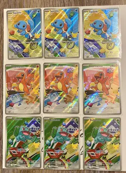 Pokemon TCG First Partner Illustration Collection Series 1 Kanto Gen 1 Set X 3 - Image 1