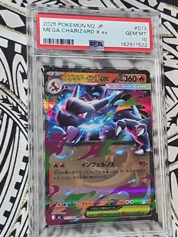 Mega Charizard X ex #013 M2 Inferno X 2025 JP Pokemon PSA 10 (522) FREE SHIPPING - Image 2