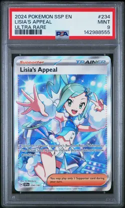 2024 POKEMON SSP EN-SURGING SPARKS ULTRA RARE #234 LISIA'S APPEAL PSA 9 - Image 1