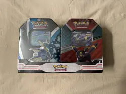 Pokemon TCG V Heroes Bundle Tins: 2-Pack of Vaporeon & Umbreon (SEALED) NEW! - Image 1