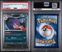 2024 POKEMON TRICK OR TRADE #057 GENGAR PSA 8 - Image 3