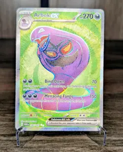 Pokemon TCG Arbok ex 185/165 Scarlet & Violet 151 Ultra Rare Holo Menacing Fangs - Image 1