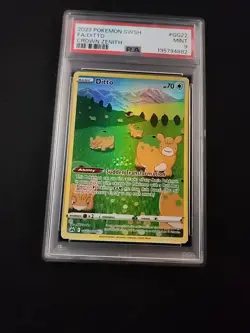 2023 POKEMON SWORD & SHIELD CROWN ZENITH #GG22 FULL ART/DITTO PSA 9 - Image 1