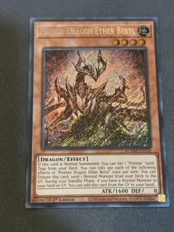 Yugioh 1x Primite Dragon Ether Beryl BLMM-EN130 Secret Rare Mint! - Image 1
