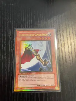 Elemental Hero Captain Gold - GLD2-EN025 - Limited Edition - Ultra Rare - NM/VLP - Image 1