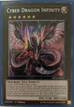 YuGiOh Cyber Dragon Infinity Secret Rare 1st Edition MP16-EN237 - Image 1