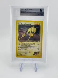 Rocket's Zapdos HOLO R 2000 Pokemon Gym Challenge Unlimited BGS 9 Mint - Image 1