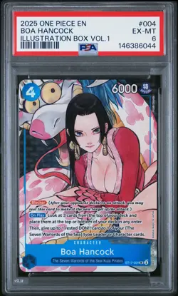 2025 ONE PIECE PROMOS ILLUSTRATION BOX VOL.1 #004 BOA HANCOCK PSA 6 - Image 1