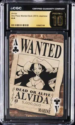 2012 ONE PIECE JAPANESE WANTED DECK A ALVIDA CGC 10 PRISTINE - Image 1