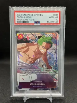 2024 ONE PIECE OP09-EMPERORS IN THE NEW WORLD TREASURE RARE ZORO-JUUROU PSA 10 - Image 1