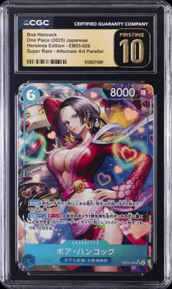 2025 ONE PIECE HEROINES EDITION SUPER RARE #EB03-026 BOA HANCOCK CGC 10 PRISTINE - Image 1