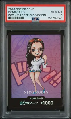 2026 ONE PIECE JPN PREM COLLECTION KUMAMOTO PREFECTURE SPECIAL DON!! CARD PSA 10 - Image 1