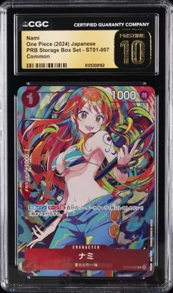 2024 ONE PIECE JPN PRB STORAGE BOX SET COMMON #ST01-007 NAMI CGC 10 PRISTINE - Image 1