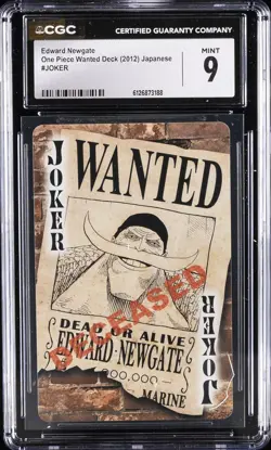 2012 ONE PIECE JPN WANTED DECK JOKER EDWARD NEWGATE CGC 9 - Image 1