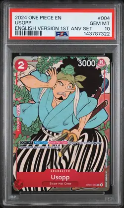 2024 ONE PIECE ENGLISH VERSION 1ST ANNIVERSARY SET #004 USOPP PSA 10 - Image 1