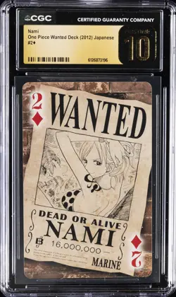 2012 ONE PIECE JAPANESE WANTED DECK 2 NAMI CGC 10 PRISTINE - Image 1