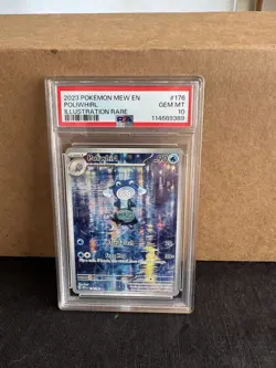 2023 POKEMON MEW 151 EN POLIWHIRL ILLUSTRATION RARE PSA #176 GEM MT 10 - Image 1