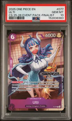 2025 ONE PIECE CHAMPIONSHIP 2025-26 EVENT PACK FINALIST #077 ULTI PSA 10 - Image 1