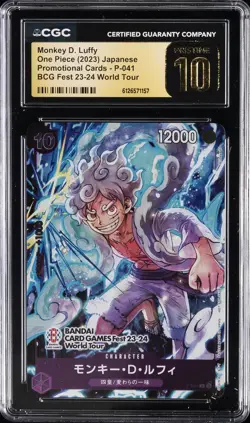 2023 ONE PIECE BCG FEST 23-24 WORLD TOUR MONKEY D. LUFFY CGC 10 PRISTINE - Image 1