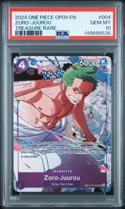 2024 ONE PIECE OP09-EMPERORS IN THE NEW WORLD TREASURE RARE ZORO-JUUROU PSA 10 - Image 1