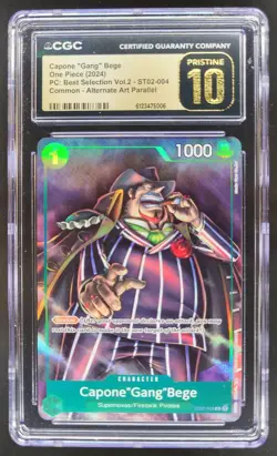 2024 ONE PIECE CAPONE GANG BEGE ALT ART ST02-004 CGC 10 PRISTINE RC7 - Image 1