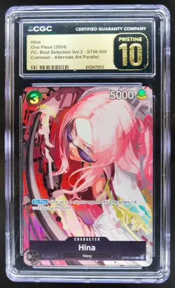 2024 ONE PIECE HINA ALT ART ST06-008 CGC 10 PRISTINE RC7 - Image 1