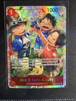 Ace & Sabo & Luffy OP13-007 SR | NM | Carrying on His Will | One Piece TCG | EN - Image 1