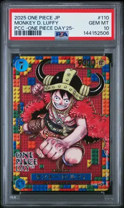 2025 ONE PIECE JAPANESE PREMIUM COLLECTION OP DAY'25 #110 MONKEY D. LUFFY PSA 10 - Image 1