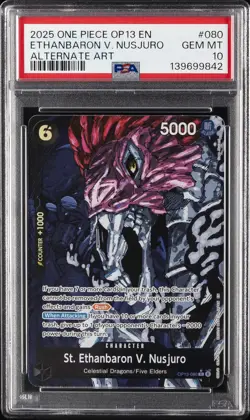 2025 ONE PIECE CARRYING ON HIS WILL ALT ART #080 ST ETHANBARON V. NUSJURO PSA 10 - Image 1