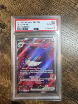 2024 Gengar EX 193/162 Ultra Rare Full Art Pokemon Temporal Forces PSA 10 GEM MT - Image 1
