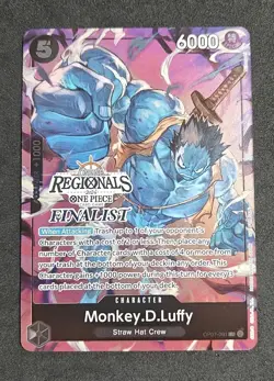 Monkey D. Luffy OP07-091 Eng ONE PIECE TCG 2024 Online Regionals Finalist NM - Image 1
