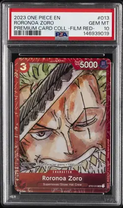 2023 ONE PIECE PREMIUM COLLECTION ONE PIECE FILM RED #013 RORONOA ZORO PSA 10 - Image 1