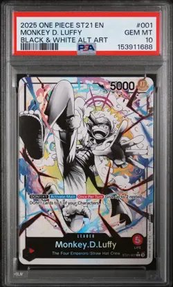 2025 ONE PIECE STARTER DECK ST21-EX GEAR 5 #001 MONKEY D. LUFFY PSA 10 - Image 1