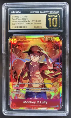 2024 ONE PIECE MONKEY D. LUFFY PROMO SUPER RARE ST10-006 CGC 10 PRISTINE RC7 - Image 1