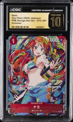 2024 ONE PIECE JPN PRB STORAGE BOX SET COMMON #ST01-007 NAMI CGC 10 PRISTINE - Image 1